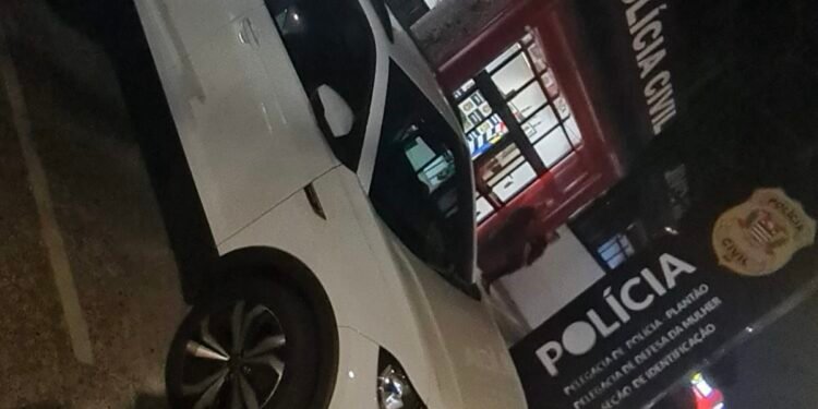 T-Cross dublê apreendido pela Ronda Ostensiva Municipal de Americana na Rodovia Anhanguera após constatação de adulteração e apropriação indébita.