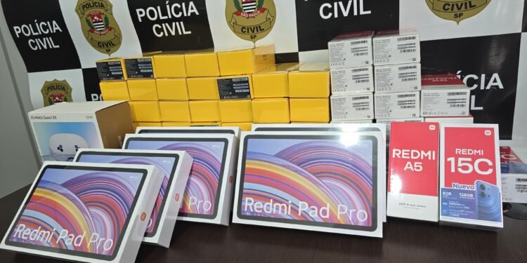 Medicamentos e produtos contrabandeados apreendidos pela Polícia Civil em Americana