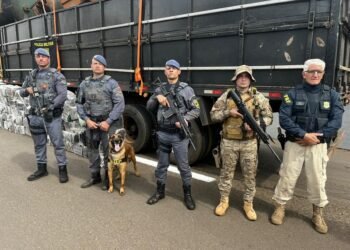 Operação integrada entre PM de São Paulo, PM de Goiás e PRF apreende duas toneladas de maconha em Presidente Epitácio.
