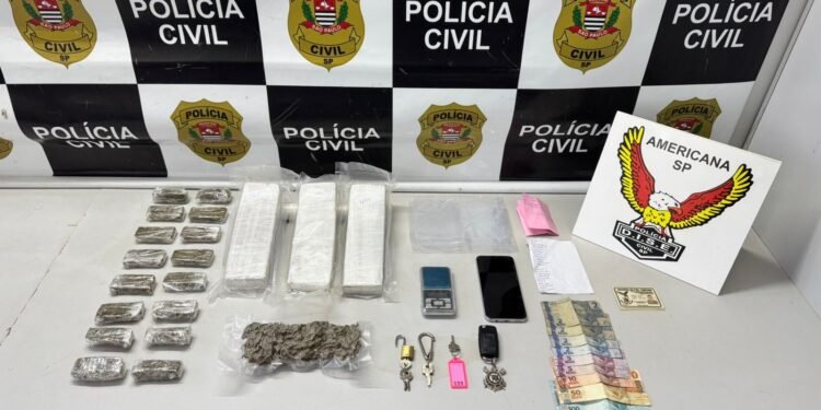 Polícia Civil da DISE de Americana apreende tijolos de maconha e prende homem em flagrante durante a Operação Vinha no interior de São Paulo