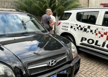 Veículo apreendido pela Polícia Militar com documento falso e chassi adulterado