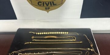 Policiais civis da DIG de Americana durante operação “quinta-feira da diarista”, que resultou na prisão de uma diarista suspeita de furtar joias em condomínio de alto padrão no bairro Nossa Senhora de Fátima, em Americana (SP).