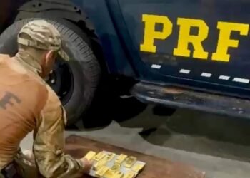 Barras de ouro apreendidas pela PRF em caminhonete durante ação na BR-401, em Boa Vista.