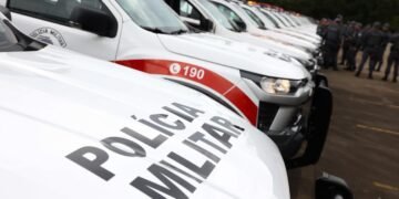 Policiais militares durante a Operação Impacto Metropolitano em São Bernardo do Campo (SP), ação integrada que prendeu 12 pessoas no Grande ABC.