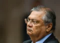 Ministro Flávio Dino, do STF, durante pronunciamento sobre a vitória judicial por negligência médica na morte de seu filho Marcelo Dino.