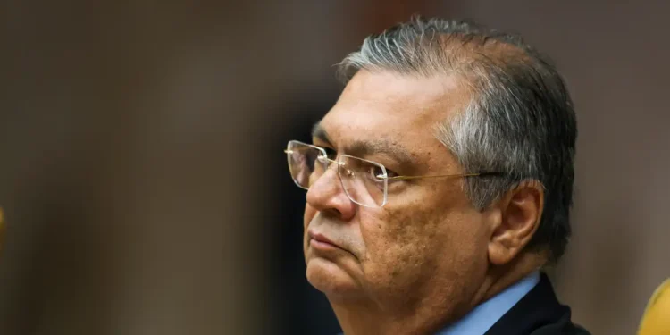 Ministro Flávio Dino, do STF, durante pronunciamento sobre a vitória judicial por negligência médica na morte de seu filho Marcelo Dino.