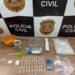 Materiais apreendidos pela DEIC de Piracicaba durante ação contra o tráfico de drogas.