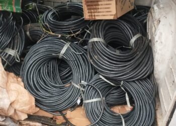 fios de cobre apreendidos pela Guarda Municipal de Americana em ação contra furto