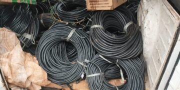 fios de cobre apreendidos pela Guarda Municipal de Americana em ação contra furto