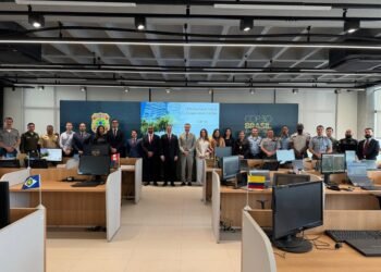 Sede do Centro de Cooperação Policial Internacional da Polícia Federal em Manaus, inaugurado para apoiar a segurança da COP30.