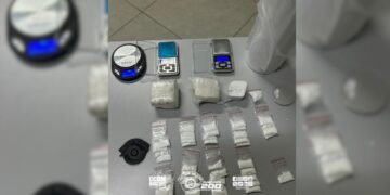 Policiais militares do 34º BPM/I apreendem meio quilo de cocaína e materiais para preparo de drogas de cocaína em Águas de Lindóia.