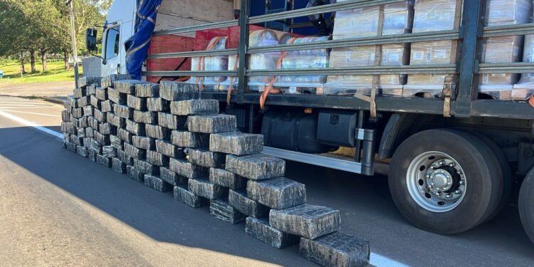 Polícia Militar Rodoviária apreende 1,5 tonelada de maconha escondida em carga de alimentos em Presidente Prudente