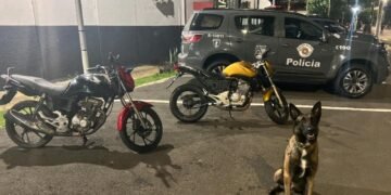 Motocicletas apreendidas pelo BAEP em operação de combate à receptação em Sumaré