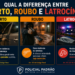 Diferença entre furto roubo e latrocínio: infográfico do Policial Padrão explica os crimes previstos no Código Penal Brasileiro, destacando furto sem violência, roubo com ameaça e latrocínio como roubo seguido de morte. #PraCegoVer: A imagem mostra um infográfico dividido em três partes com exemplos visuais dos crimes de furto, roubo e latrocínio. No furto, um homem encapuzado tenta abrir um veículo sem uso de violência. No roubo, um criminoso armado ameaça uma vítima para subtrair um celular. No latrocínio, aparece uma cena de crime isolada por fita policial com um corpo coberto ao chão, representando roubo seguido de morte. A arte possui fundo escuro e identidade visual do portal Policial Padrão.