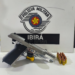 Polícia Militar prende homem por ameaça a adolescente — #PraCegoVer: imagem relacionada à ocorrência atendida pela Polícia Militar em Ibirá, que terminou com um homem preso e uma arma apreendida.