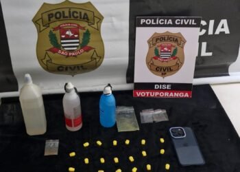 DISE prende investigado por tráfico de drogas sintéticas — #PraCegoVer: imagem relacionada à ação da Polícia Civil que terminou no cumprimento de mandado de prisão preventiva em Votuporanga.