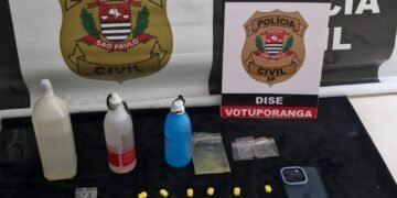 DISE prende investigado por tráfico de drogas sintéticas — #PraCegoVer: imagem relacionada à ação da Polícia Civil que terminou no cumprimento de mandado de prisão preventiva em Votuporanga.