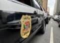 estupro coletivo em Santos. #PraCegoVer adulto preso em ação policial