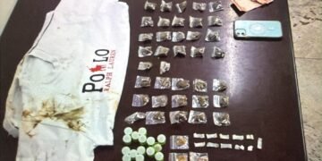 Tráfico de drogas no Condomínio Vida Nova. #PraCegoVer: Imagem relacionada à ocorrência da Guarda Municipal de Americana que resultou na prisão de um jovem de 19 anos e na apreensão de drogas e dinheiro.