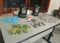 ROMU realiza apreensão de drogas após fuga de homem em Cosmópolis