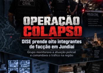 Operação Colapso contra facção criminosa em Jundiaí — #PraCegoVer: imagem relacionada à ação da Polícia Civil durante a Operação Colapso; a descrição detalhada dos elementos visuais deve ser acrescentada conforme a fotografia utilizada.