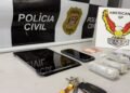 Operação Monte Belo apreende drogas em Campinas - #PraCegoVer: imagem ilustrativa de operação da Polícia Civil contra o tráfico de drogas, com apreensão de entorpecentes e objetos usados na investigação.