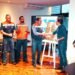 nova travessia no Córrego do Prata em Marília. #PraCegoVer prefeitura de marília inaugurando travessia no córrego do prata