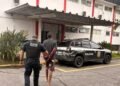 furto em flagrante em Pindamonhangaba. #PraCegoVer guarda civil municipal em ação