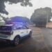 GAMA prende dois homens por violência doméstica em Americana. #PraCegoVer: imagem mostra equipe da Guarda Municipal durante atendimento de ocorrência policial em Americana.