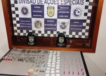 ROMU apreende drogas na Cidade Alta durante flagrante de tráfico em Cosmópolis
