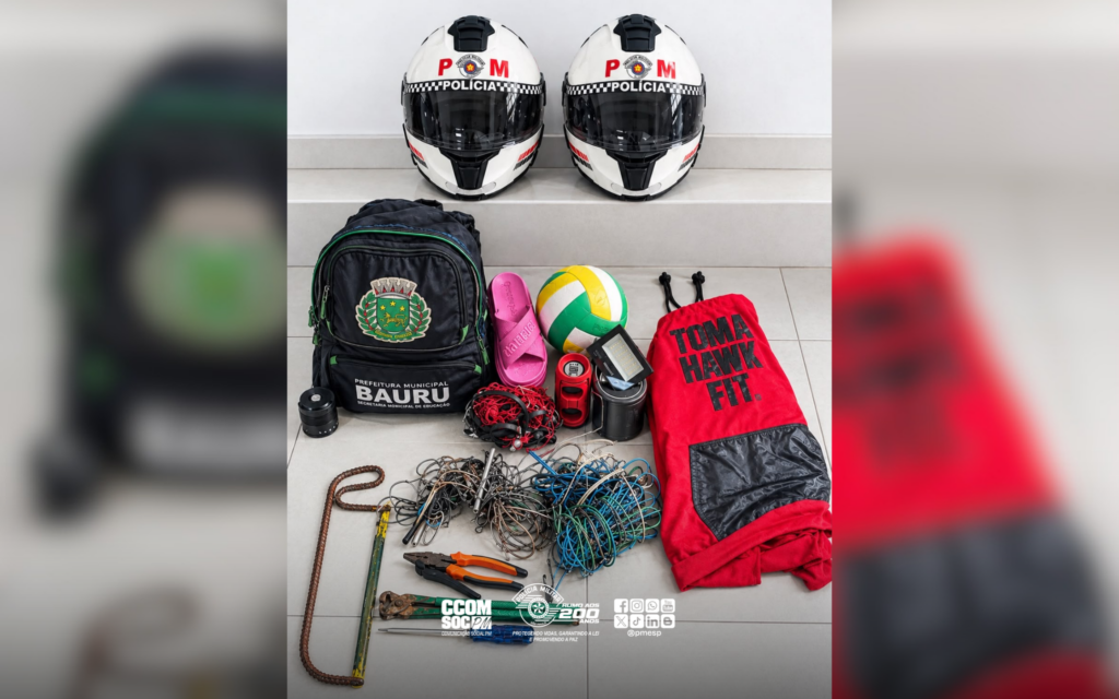 criminoso preso por furto em Bauru #PraCegoVer policial na busca