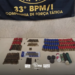 homem com seis armas e 192 munições em Bebedouro. #PraCegoVer polícia militar captura homem armado