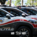 PM registra sete ocorrências e cinco detidos em São Paulo. #PraCegoVer policiais registrando ocorrências em São Paulo